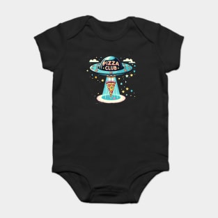 Funny Pizza Ufo, Pizza Club Baby Bodysuit
